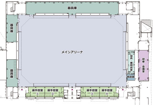 メインアリーナ 平面図