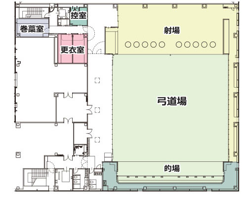 弓道場 平面図